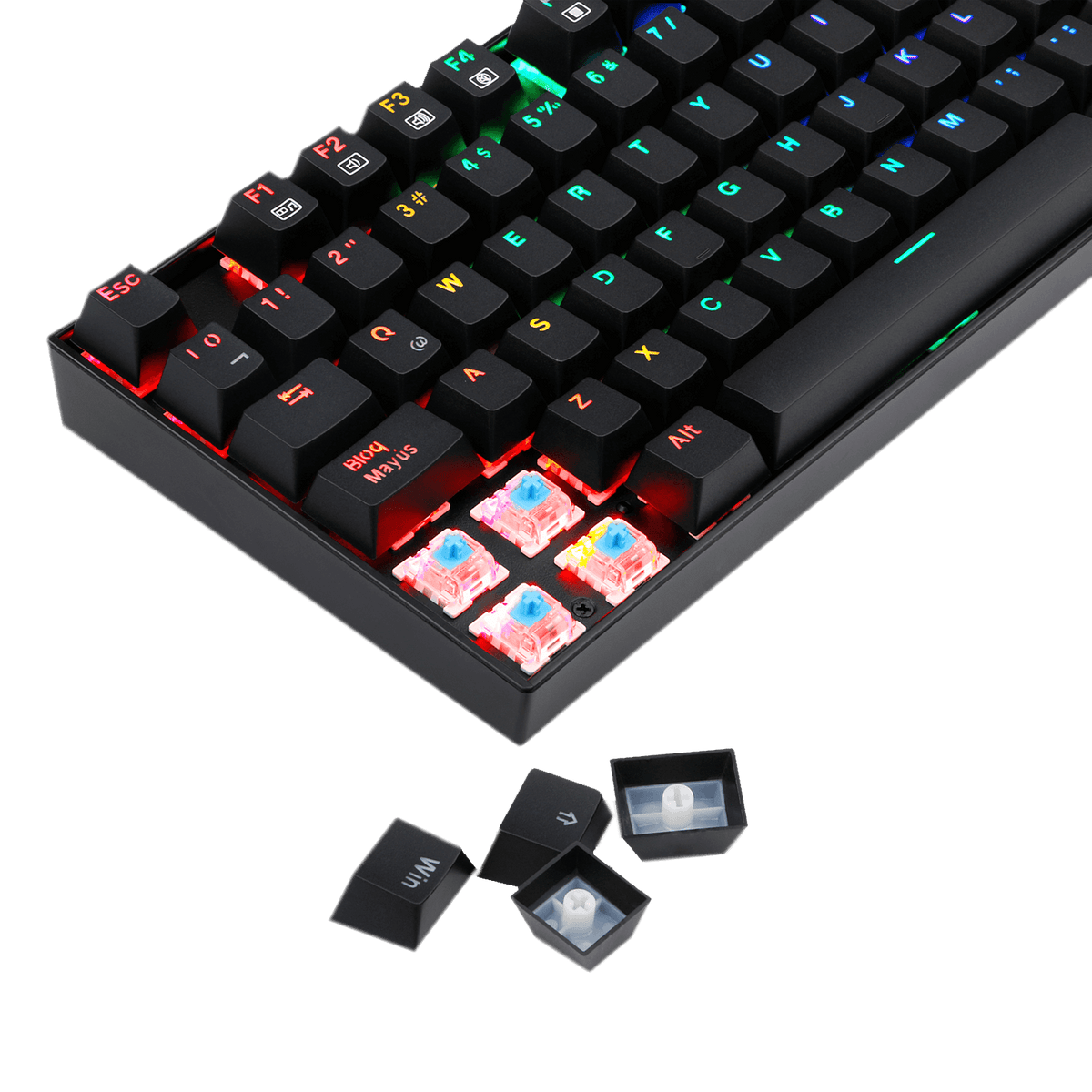 TECLADO Redragon MITRA BLACK, Spanish RED SWITCH K551RGB