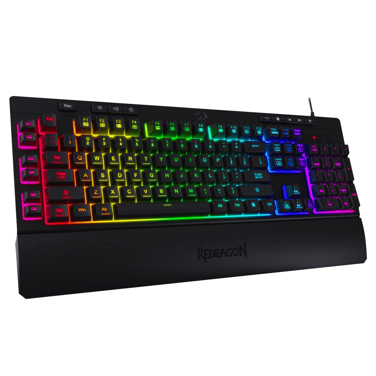 TECLADO Redragon SHIVA, Spanish K512RGB-SP BLACK