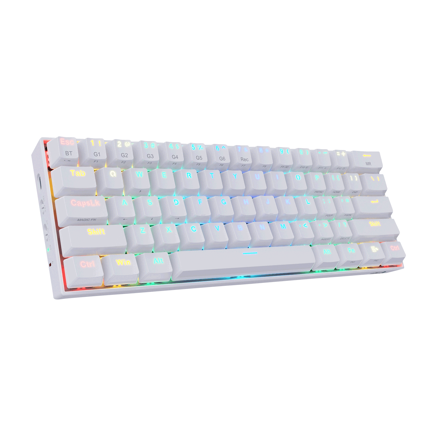 TECLADO Redragon DRACONIC K530W-RGB WHITE BROWN SWITCH