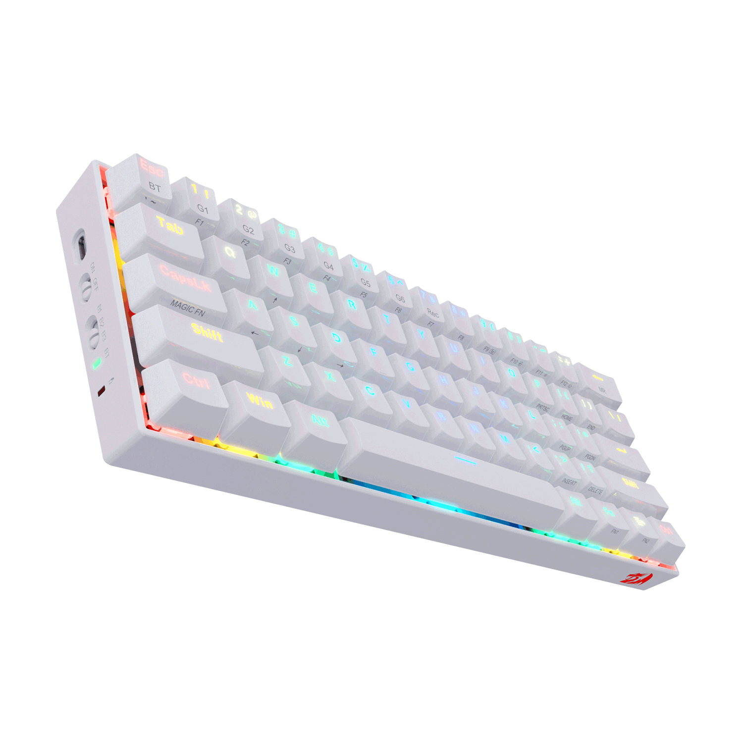 TECLADO Redragon DRACONIC K530W-RGB WHITE BROWN SWITCH