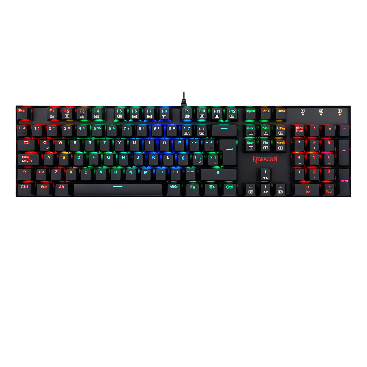 TECLADO Redragon MITRA BLACK, Spanish RED SWITCH K551RGB