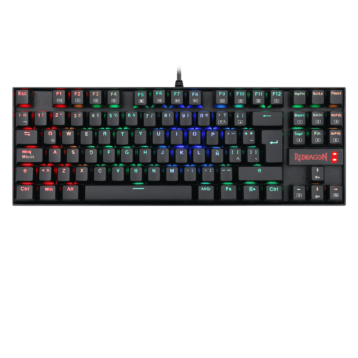 TECLADO Redragon KUMARA BLACK, Spanish RED SWITCH K552RGB