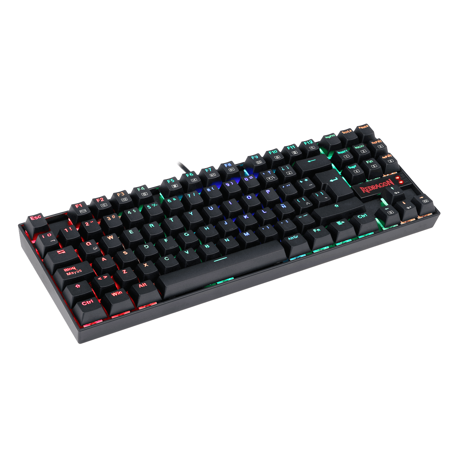 TECLADO Redragon KUMARA BLACK, Spanish RED SWITCH K552RGB