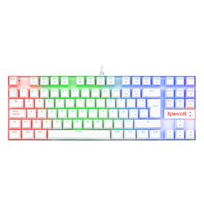 TECLADO Redragon KUMARA WHITE, Spanish RED SWITCH K552W-RGB