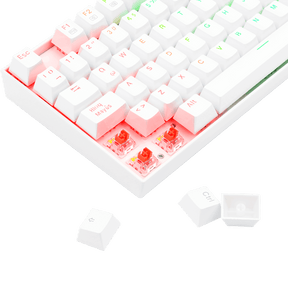 TECLADO Redragon KUMARA WHITE, Spanish RED SWITCH K552W-RGB